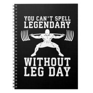 Beendag - Legendarisch - Squat - Gym Inspirerend Notitieboek