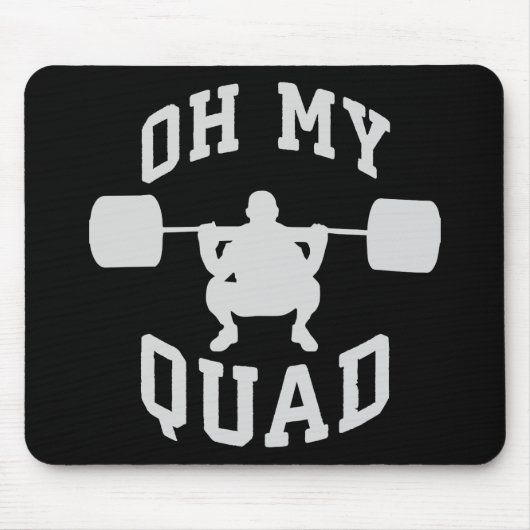 Beendag - Squat - OH MY QUAD - Workout Muismat (Voorkant)