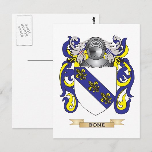 Beendeklaag van wapens (gezinscrest) briefkaart (Voorkant / Achterkant)