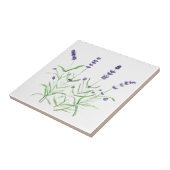 Beenderbloemige bloemen paarse waterverf tegeltje (Zijkant)