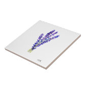 Beenderbloemige bloemen paarse waterverf tegeltje (Zijkant)