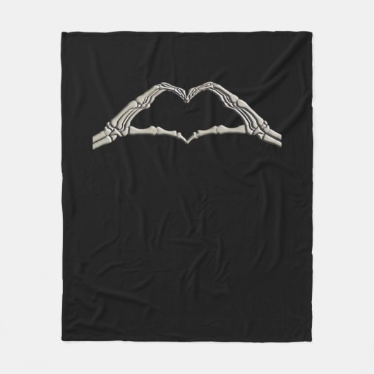 Beenderen handen hart actief fleece deken (Voorkant)