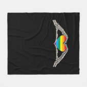 Beenderen handen hart actief fleece deken (Voorkant (Horizontaal))