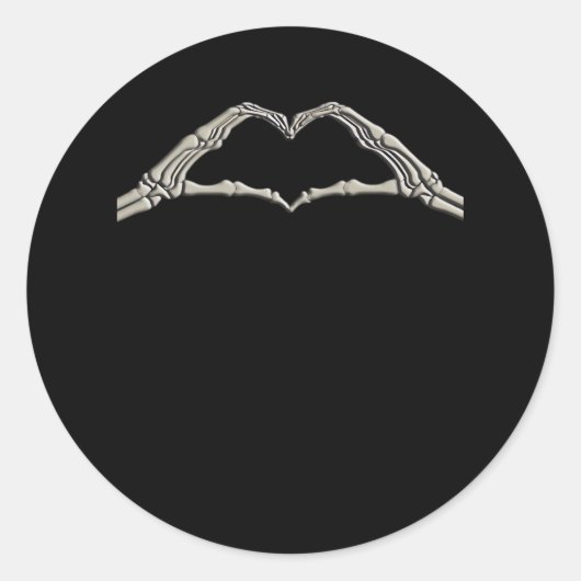 Beenderen handen hart actief ronde sticker (Voorkant)