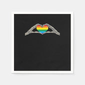 Beenderen handen hart actief servet (Voorkant)