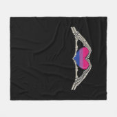Beenderen Handen Hart Biseksuele Gothic Fleece Deken (Voorkant (Horizontaal))