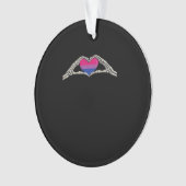 Beenderen Handen Hart Biseksuele Gothic Ornament (voorkant)