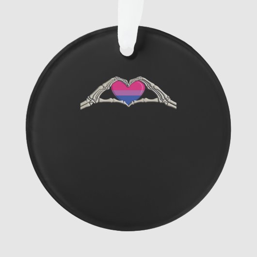 Beenderen Handen Hart Biseksuele Gothic Ornament (voorkant)