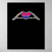 Beenderen Handen Hart Biseksuele Gothic Poster (Voorkant)
