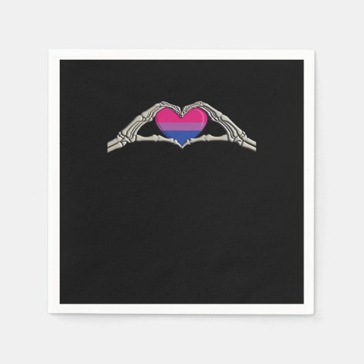 Beenderen Handen Hart Biseksuele Gothic Servet (Voorkant)
