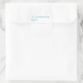 beendermeisje - Trombone Vierkante Sticker (Tas)