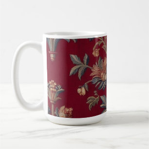 Beendertje medievale bloem in bordeaal rood koffiemok
