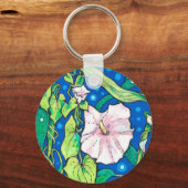 Beendweed Reed Summer Wildflower Painting Sleutelhanger (Voorkant)