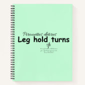 BeenGreep Draaien Zacht Mint en Zwart Notitieboek (Voorkant)