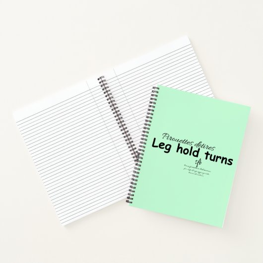 BeenGreep Draaien Zacht Mint en Zwart Notitieboek (Binnen)