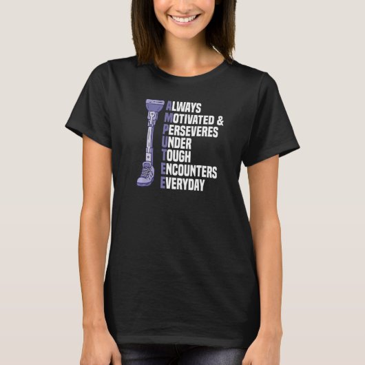 Beenhoekverdampingssteun rolstoelprothese t-shirt (Voorkant)