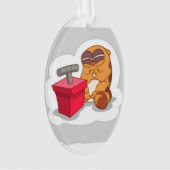 Beenkat xmas-versiering ornament (voorkant)