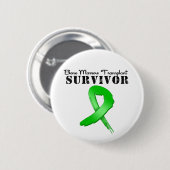 Beenmerg Transplant Survivor Ribbon Ronde Button 5,7 Cm (Voorkant /achterkant)