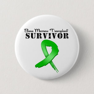 Beenmerg Transplant Survivor Ribbon Ronde Button 5,7 Cm