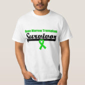 Beenmerg Transplant Survivor Ribbon T-shirt (Voorkant)
