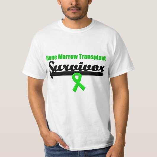 Beenmerg Transplant Survivor Ribbon T-shirt (Voorkant)