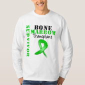 Beenmerg Transplant Survivor Ribbon T-shirt (Voorkant)