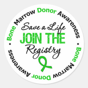 Beenmergdonor - Red een leven Ronde Sticker