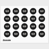 Beenprothese pegleg - neem knieën amputee ronde sticker (Vel)