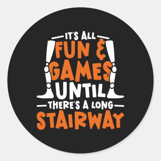 Beenprothetisch Ronde Sticker (Voorkant)