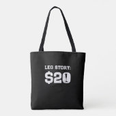 Beenverhaal $20 Geamputeerde prothese been handica Tote Bag (Achterkant)