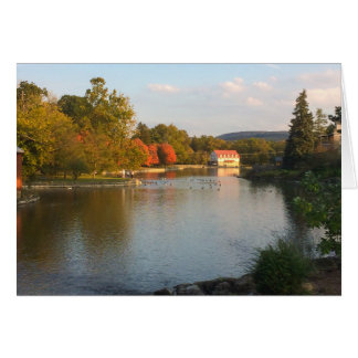 Beenvijver met molen in herfst