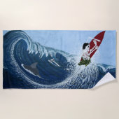 Beenwerf surfer Dana point Strandlaken (Voorkant)