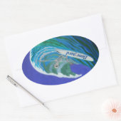 Beenwergsurfer Ovale Sticker (Envelop)