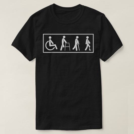 Beenzuurprothese rolstoel Funny Gr T-shirt (Design voorkant)