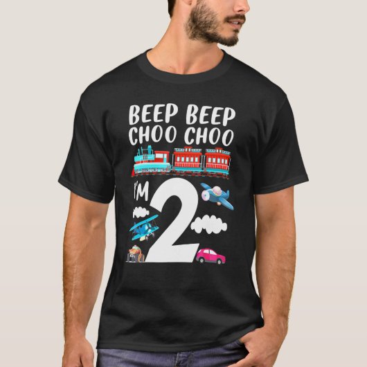 Beep Beep Choo Choo Im 2e verjaardag T-shirt (Voorkant)
