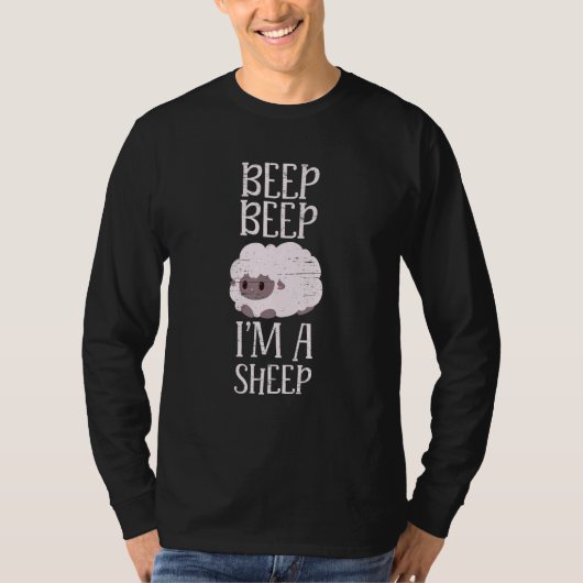 Beep Beep I'm A Sheep Livestock Herd Farm Wool Ani T-shirt (Voorkant)