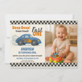 Beep Beep Snel Eén Verjaardag Kaart (Voorkant)