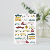 Beep Beep Stuck in Traffic Pattern Briefkaart (Staand voorkant)