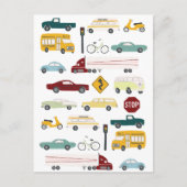 Beep Beep Stuck in Traffic Pattern Briefkaart (Voorkant)