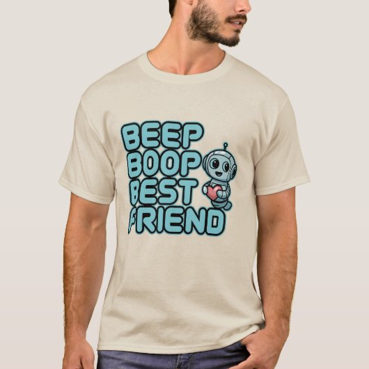 Beep Boop Beste Vriend T-shirt (Voorkant)