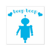 Beep Boop Cute Robot Stamp Zelfinktende Stempel (Design)