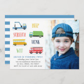 Beep Choo Vroom verjaardagsfeestje Foto Kaart (Voorkant / Achterkant)