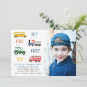 Beep Choo Vroom verjaardagsfeestje Foto Kaart (Staand voorkant)