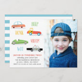 Beep honk Wojewo Fotoverjaardagsfeestdag Kaart (Voorkant / Achterkant)