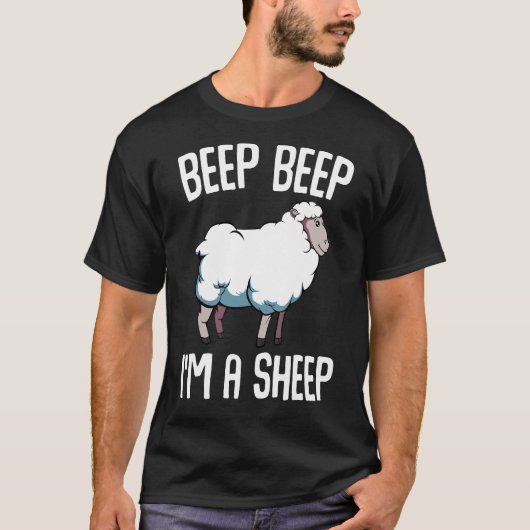 Beep Im a Sheep Funny Humor Sarcastic T-shirt (Voorkant)