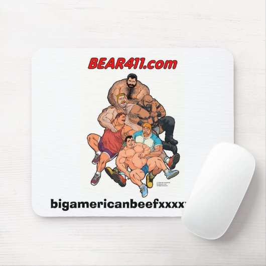 BEER411 Gepersonaliseerd Mousepad Muismat (Met muis)