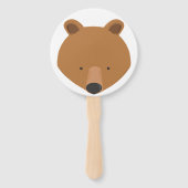 Beer 1 dier eerste geboorte handwaaier (Achterkant)