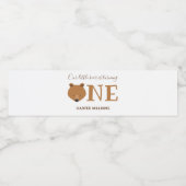 Beer 1 eerste verjaardag waterfles etiket (Enkel label)