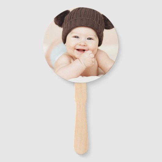 Beer 1 Foto eerste verjaardag Handwaaier (Achterkant)