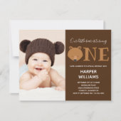 Beer 1 Uitnodiging voor eerste geboorte (Voorkant)